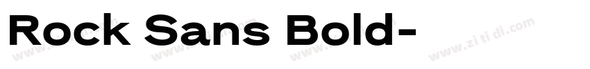 Rock Sans Bold字体转换
